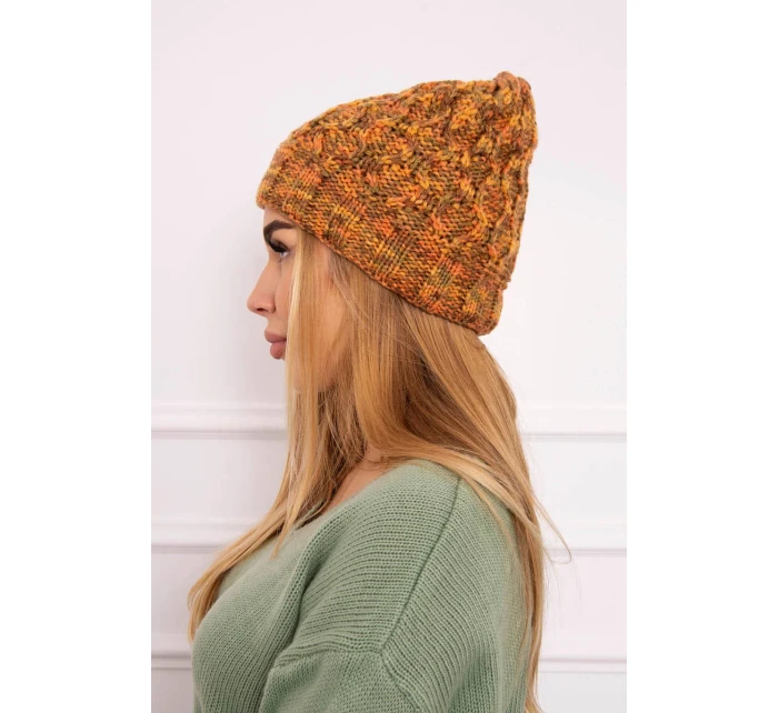 Dámská čepice Eliza model 18750865 hnědá - K-Fashion Dámská čepice Eliza model 18750865 hnědá - K-Fashion