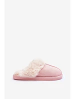 Dámské Pantofle s Kožešinou Růžové model 21563560 - Boto Dámské Pantofle s Kožešinou Růžové model 21563560 - Boto