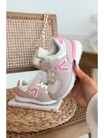 Dětské sportovní tenisky na suchý zip růžové Galisse