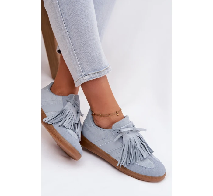 Dámské tenisky s třásněmi modré model 21937705 - Boto Dámské tenisky s třásněmi modré model 21937705 - Boto