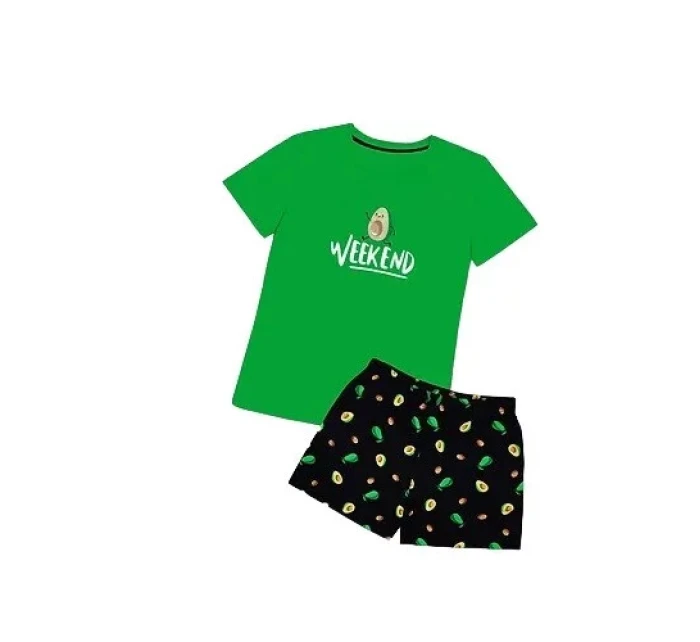 Dámské pyžamo 01/207 zelené s avokádem - Karol Dámské pyžamo 01/207 zelené s avokádem - Karol