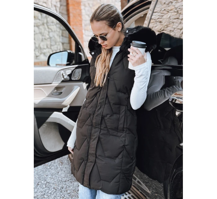 Dámská prošívaná vesta černá FashionStreet TY5262