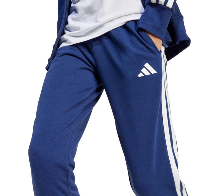 Dětské tepláky adidas Seasonal Essentials Tiberio 3-Stripes French Terry námořnická modrá JI6035 Dětské tepláky adidas Seasonal Essentials Tiberio 3-Stripes French Terry námořnická modrá JI6035