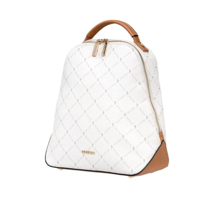 Puccini Monogram Collection Dámská kabelka Batoh White - BLXP0011P-0 Puccini Monogram Collection Dámská kabelka Batoh White - BLXP0011P-0
