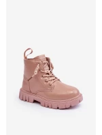 Ocieplane Lakierované Dětské Botky Big Star MM374144 Růžové