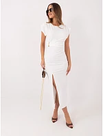 Sukienka IT SK model 22074565 ecru - FPrice Sukienka IT SK model 22074565 ecru - FPrice