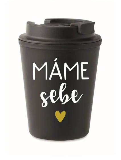MÁME SEBE - černý termohrnek 300 ml MÁME SEBE - černý termohrnek 300 ml