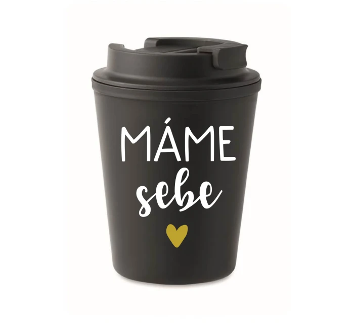 MÁME SEBE - černý termohrnek 300 ml MÁME SEBE - černý termohrnek 300 ml