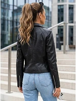 Dámská bunda ve stylu Ramones z ekologické kůže, černá, FashionStreet TY5718 Dámská bunda ve stylu Ramones z ekologické kůže, černá, FashionStreet TY5718