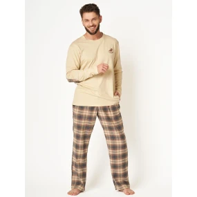 Pánské pyžamo Key MNS 403 B24 Flanelové dlouhé/r M-2XL Pánské pyžamo Key MNS 403 B24 Flanelové dlouhé/r M-2XL