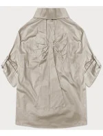 Světle béžová košile s ozdobnou mašlí na zádech (24018) Světle béžová košile s ozdobnou mašlí na zádech (24018)