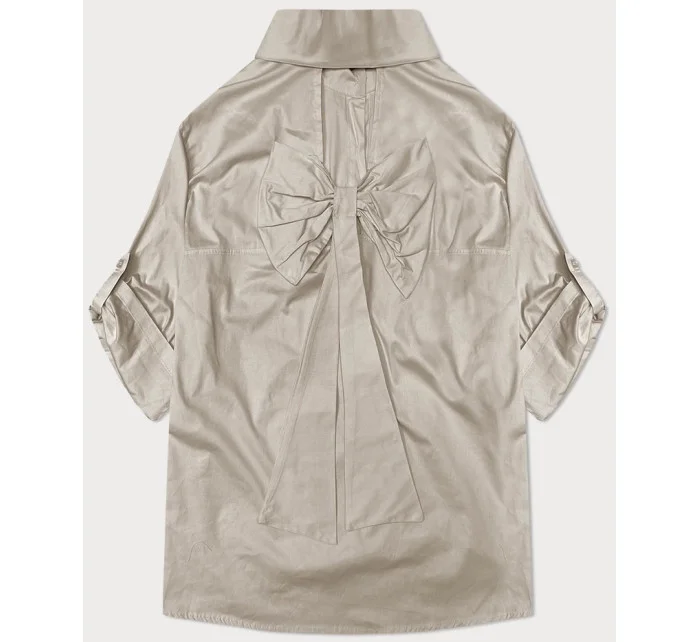 Světle béžová košile s ozdobnou mašlí na zádech (24018) Světle béžová košile s ozdobnou mašlí na zádech (24018)