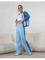 Tepláková souprava mikina na zip + široké kalhoty modrá (821151) Tepláková souprava mikina na zip + široké kalhoty modrá (821151)