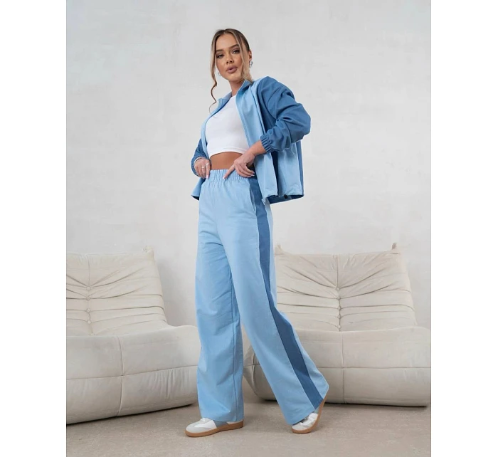 Tepláková souprava mikina na zip + široké kalhoty modrá (821151) Tepláková souprava mikina na zip + široké kalhoty modrá (821151)