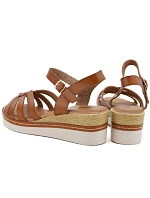 Dámské vestavěné ažurové sandály béžové Sabatina