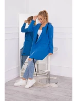 Chrpově modrá zateplená bunda s kapucí Chrpově modrá zateplená bunda s kapucí