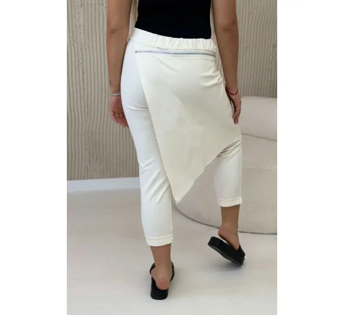 Punto Milano Zimní kalhoty s ozdobným zipem světle béžová Punto Milano Zimní kalhoty s ozdobným zipem světle béžová