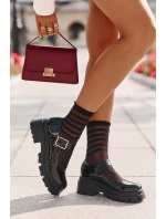 Dámské Polobotky S Přezkou Černé model 21671106 - Boto