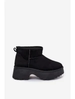 Dámské Nízké Sněhule Na Zasun S Oteplením S Hřejivým Kožíškem Černé Mavelle Dámské Nízké Sněhule Na Zasun S Oteplením S Hřejivým Kožíškem Černé Mavelle