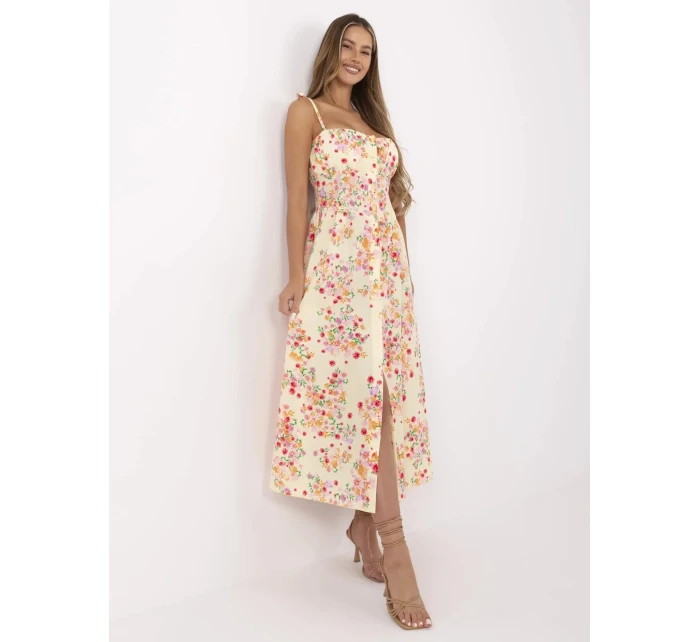 Sukienka MI SK  jasny żółty model 21124385 - FPrice