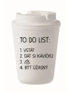TO DO LIST: BÝT ÚŽASNÝ - bílý termohrnek 300 ml TO DO LIST: BÝT ÚŽASNÝ - bílý termohrnek 300 ml