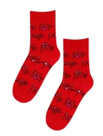 PERFECT MAN-CASUAL Valentýnské vzorované ponožky