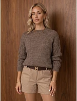 Dámský oversize svetr s copánkovým vzorem Fango FashionStreet MY2594