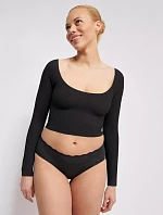 SLOGGI ZERO FEEL BLISS – krajkový crop top s dlouhým rukávem, pocit druhé kůže Sloggi