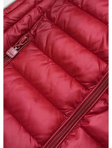 Červená dámská vesta se stojáčkem model 16305048 - S'WEST