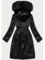 ZIMOWA KURTKA DAMSKA NA MISIU CZARNA model 21243984 - S'WEST