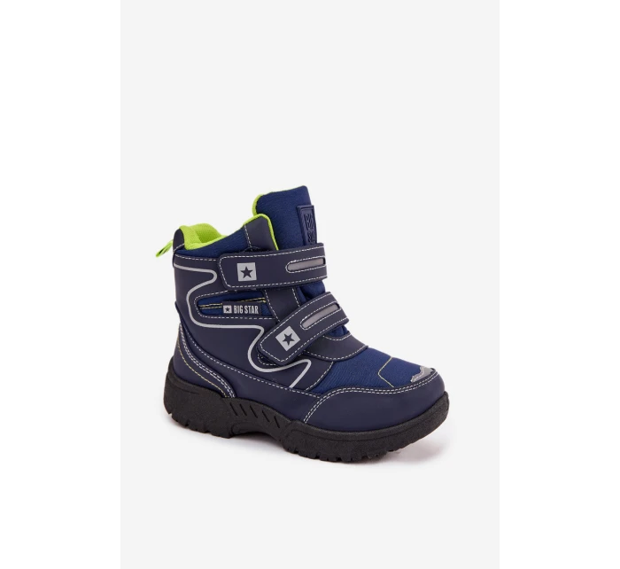 Dětské zateplené sněhule / trapery Big Star - tmavě modrá Dětské zateplené sněhule / trapery Big Star - tmavě modrá