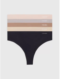 Dámská tanga 5Pack 000QD3556E NP1 vícebarevné - Calvin Klein