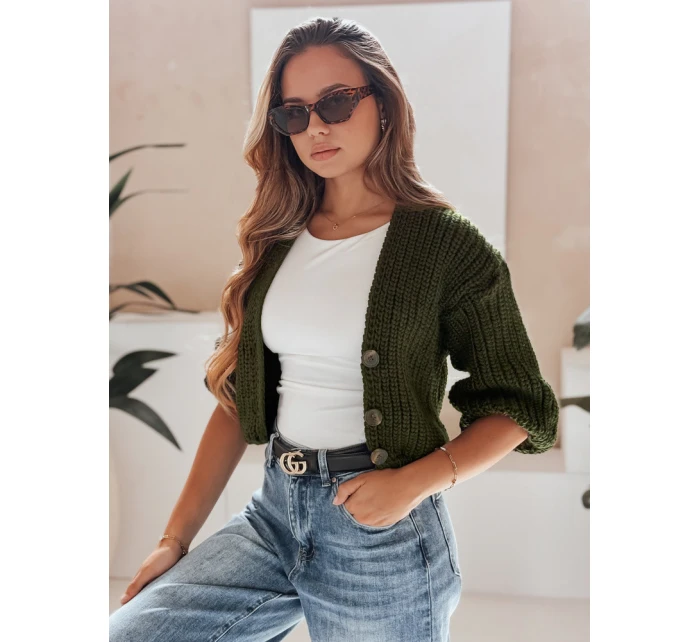 Dámský svetr NUTI zelený FashionStreet MY1672 Dámský svetr NUTI zelený FashionStreet MY1672