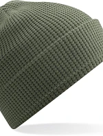 Beechfield B 52N Pletená bio čepice s vaflovým úpletem 53.052N olive green