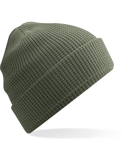 Beechfield B 52N Pletená bio čepice s vaflovým úpletem 53.052N olive green