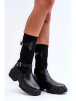 Dámské kotníkové boty s punčochou černé Abroze Dámské kotníkové boty s punčochou černé Abroze