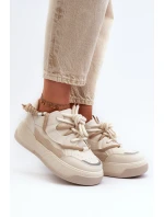 Dámské sportovní boty tenisky béžové model 21659075 - Boto Dámské sportovní boty tenisky béžové model 21659075 - Boto