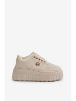 Sneakersy Sportovní Boty Dámské Zateplené Na Masivní Podešvi Béžové Verissha Sneakersy Sportovní Boty Dámské Zateplené Na Masivní Podešvi Béžové Verissha