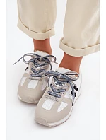 Dámské Tenisky S Dekorativním Šněrováním Šedé Henira