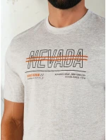 FashionStreet šedé pánské tričko s potiskem RX5436