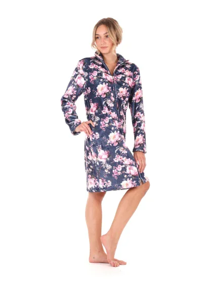 Dámský župan Toya se zipem blue - Vestis Dámský župan Toya se zipem blue - Vestis