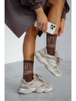 Dámské ponožky model 21713049 BELLA čokoládové - Milena Dámské ponožky model 21713049 BELLA čokoládové - Milena