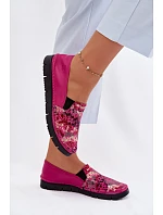 Dámské nazouvací kožené polobotky Maciejka 03512-73 Fuksie