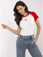 Tričko NM TS model 21021774 bílé a červené - FPrice Tričko NM TS model 21021774 bílé a červené - FPrice