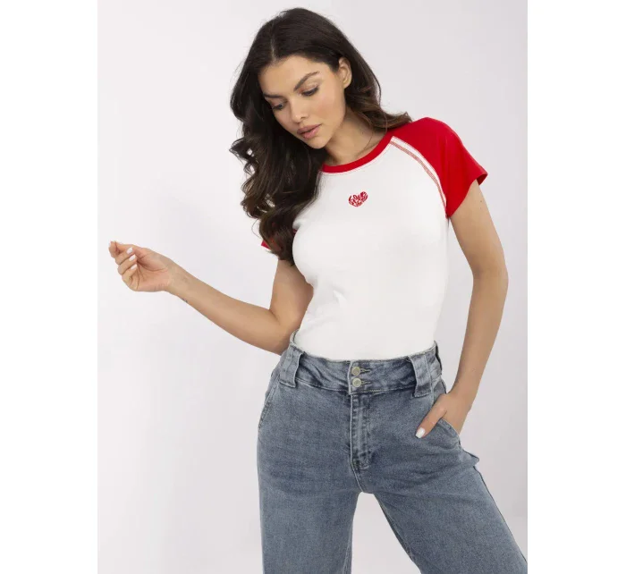 Tričko NM TS model 21021774 bílé a červené - FPrice Tričko NM TS model 21021774 bílé a červené - FPrice