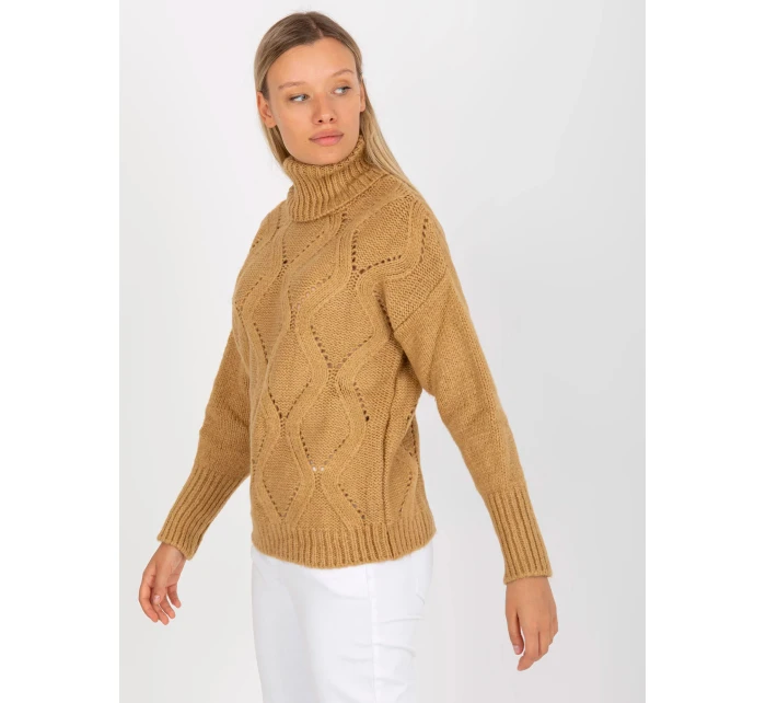 Dámský svetr LC SW 3019 velbloudí - FPrice Dámský svetr LC SW 3019 velbloudí - FPrice