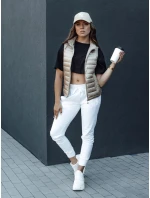 Dámská prošívaná vesta se stojáčkem STYLISHZ camel FashionStreet TY4439