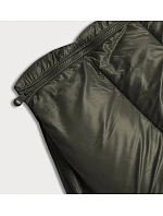 Delší dámská prošívaná zimní bunda khaki (j19-017) Delší dámská prošívaná zimní bunda khaki (j19-017)