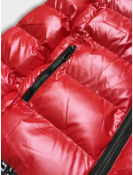 Červená metalická dámská bunda s kapucí (XW808X)