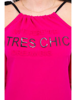Tres Chic fuchsiové šaty